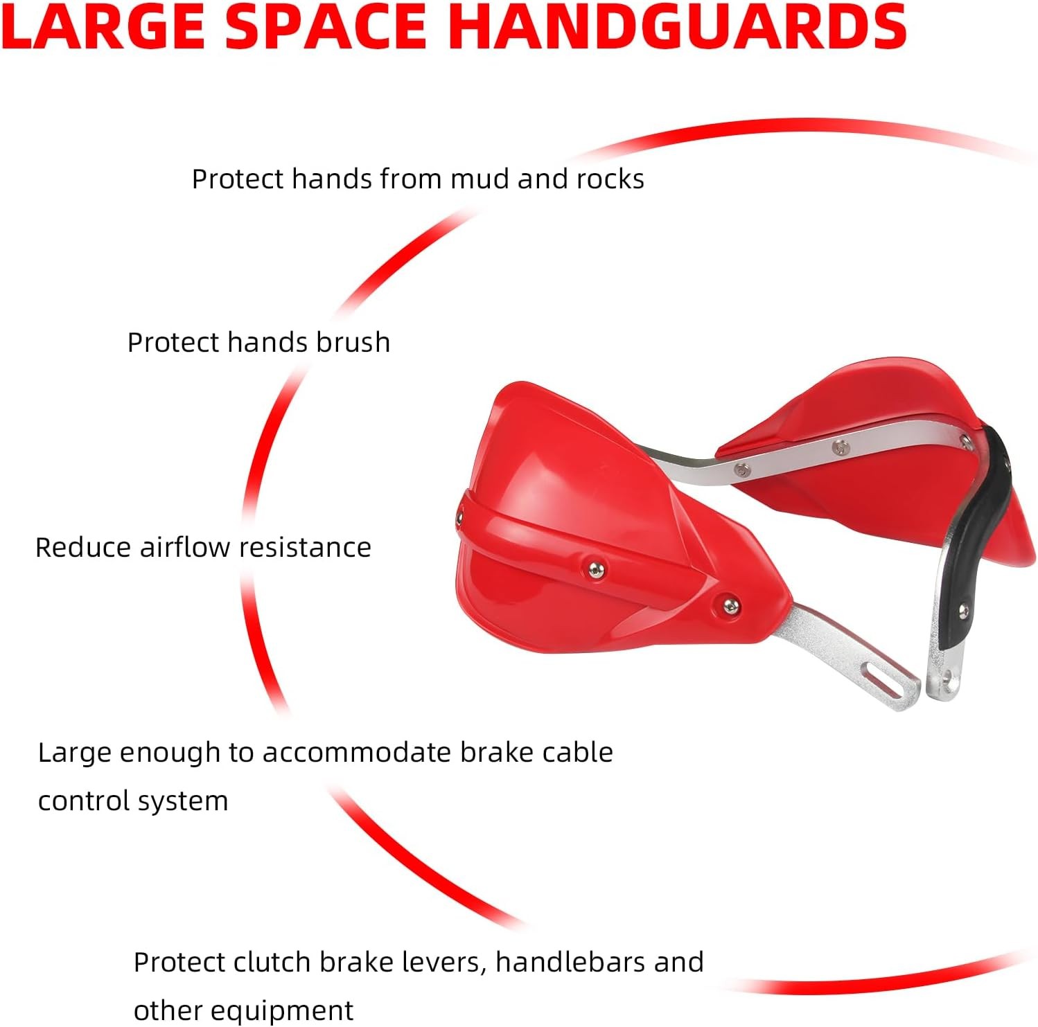 Hand Guards Dirt Bike Handguard 7/8″ 1 1/8″ For CRF CR Dirt Bike ATV Motocross