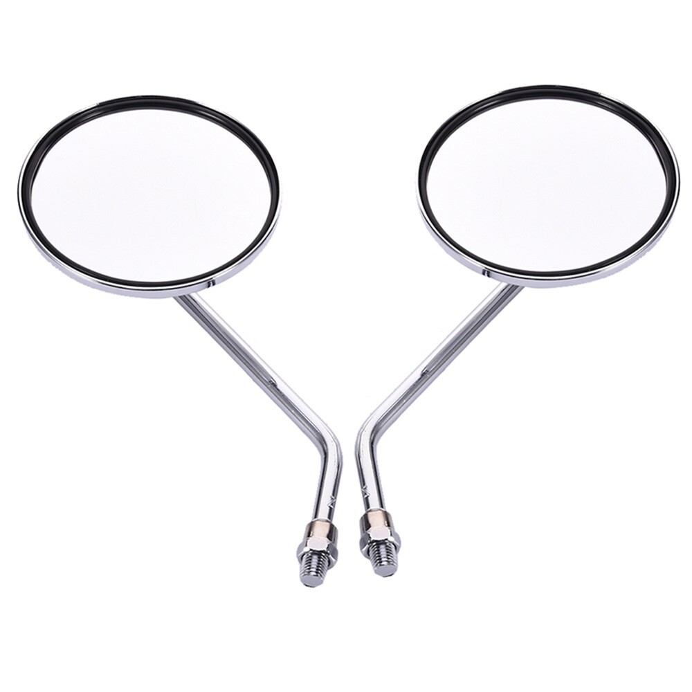 Motorcycle Chrome Round Rearview Side Mirrors 10mm For Triumph Bonneville T100