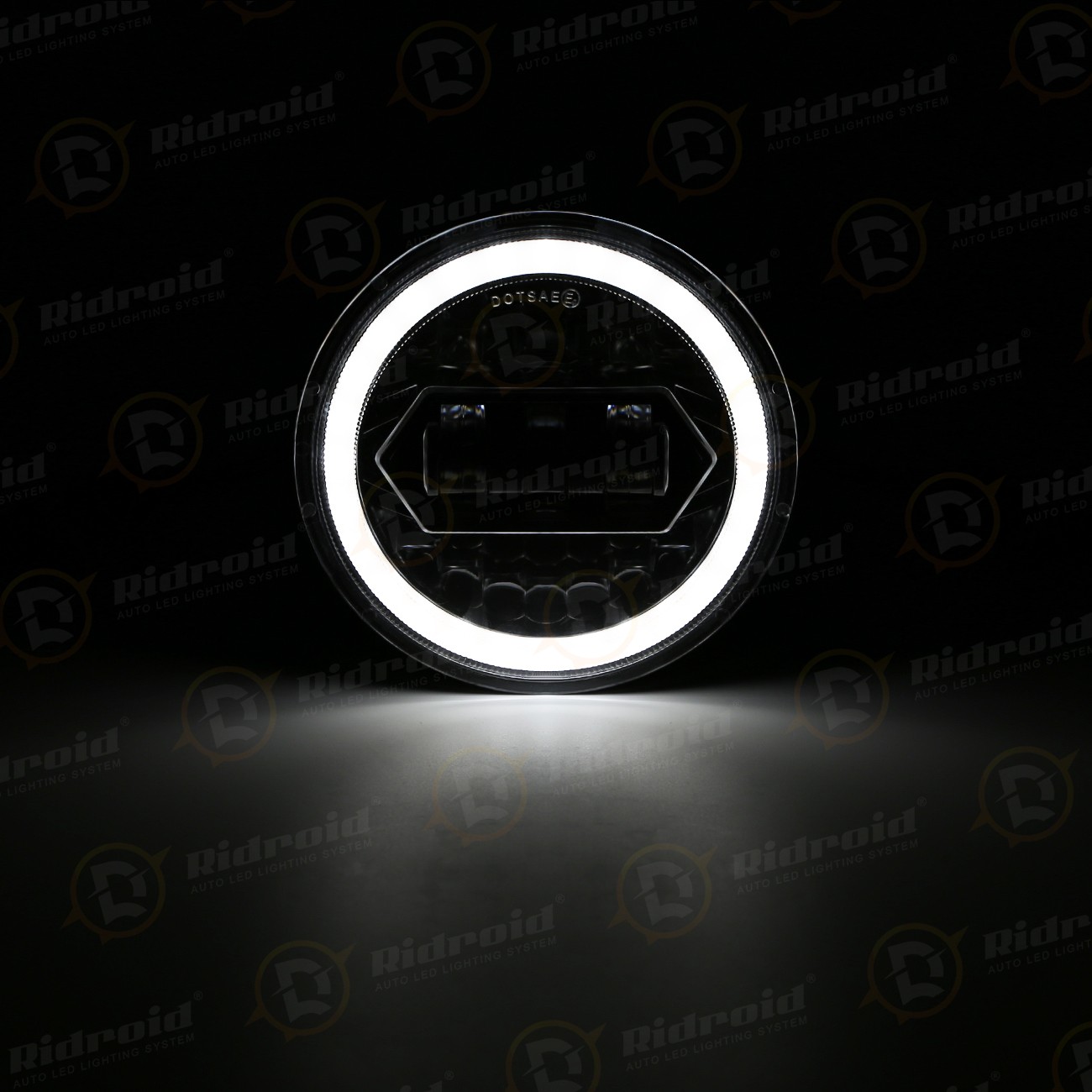 80W 5-3/4″ 5.75 LED Motorcycle Headlight Black for Harley Sportster Dyna Softail