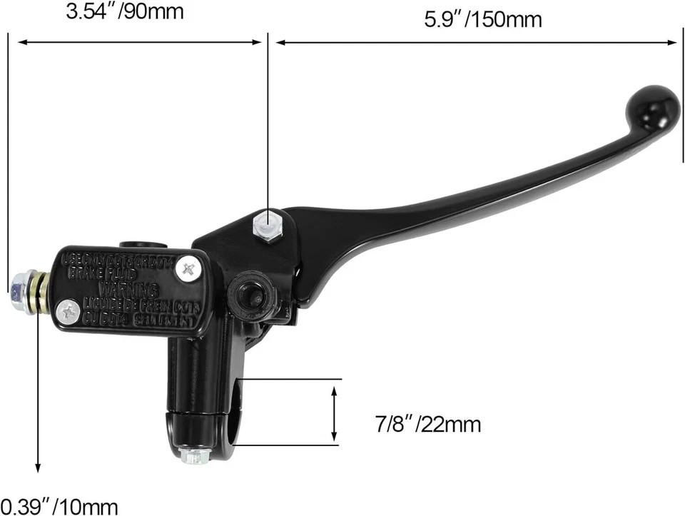 Front Right Brake Master Cylinder Lever with 8mm Mirror Mounting Hole for GY6