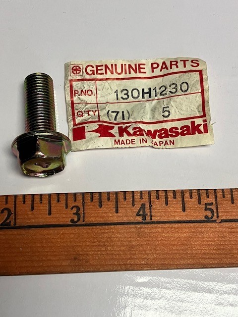 KAWASAKI OEM NOS 130H1230 BOLT-FLANGED,12X30