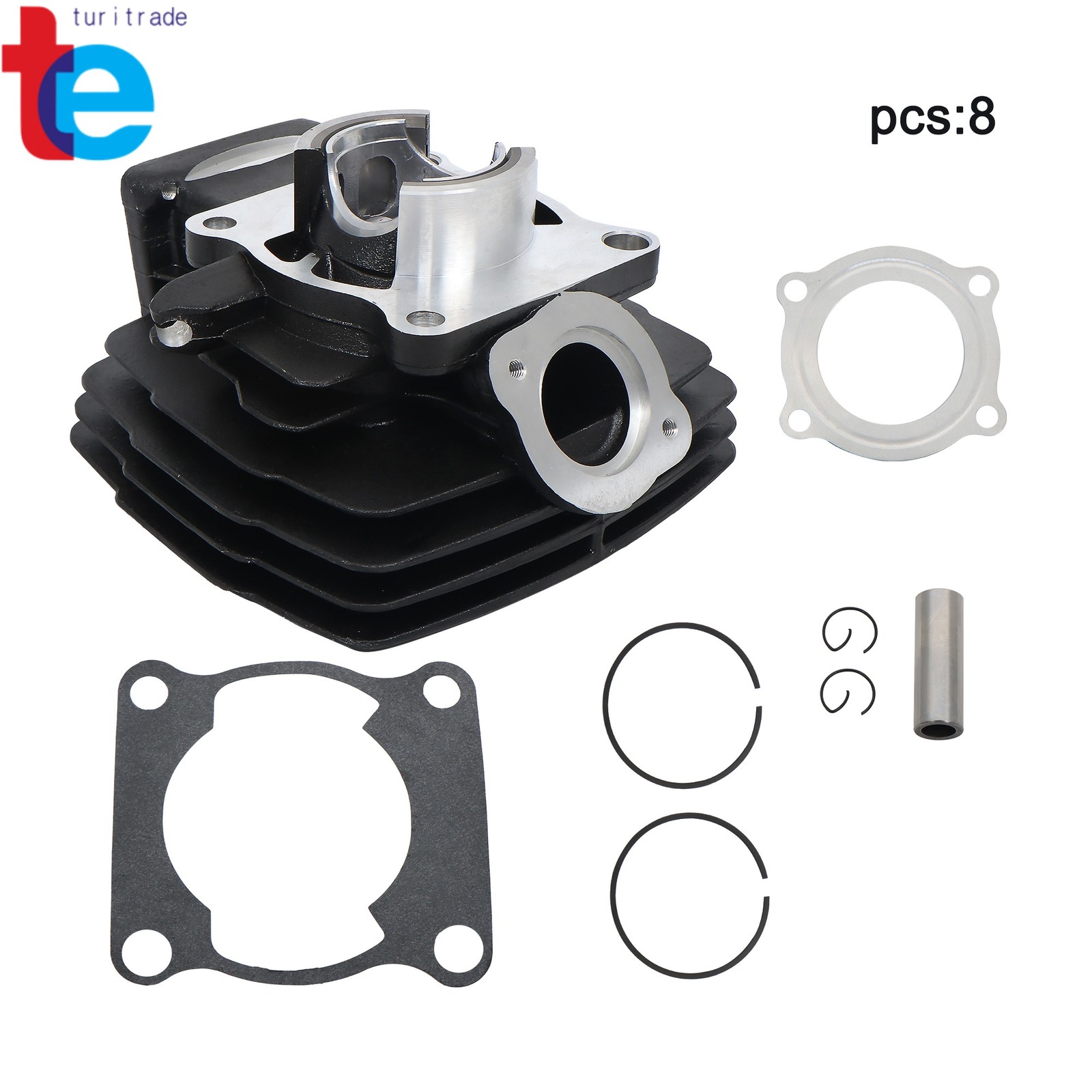 For YAMAHA DT125125A DT125B 125cc Piston Cylinder Gasket Kit 1974-1981 56mm