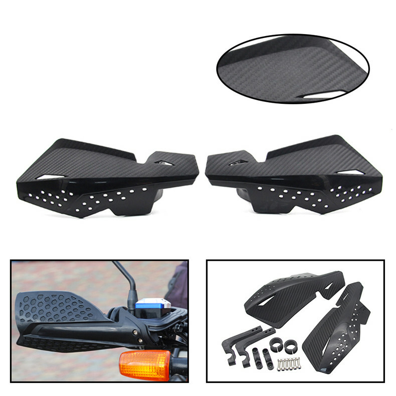 7/8in 22mm Motorcycle Hand Guard Handguard Shield Plastic Metal Protector Cover