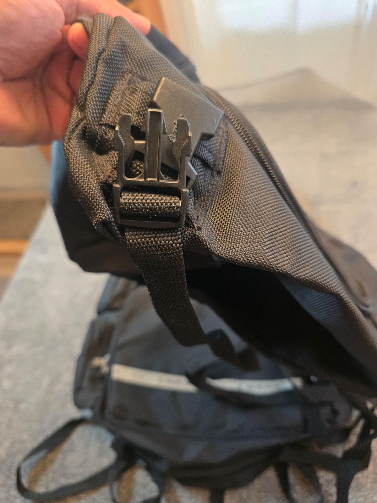 Tbags Motorcycle Tail Bag Touring Luggage Black Textile Pockets Roll Bag Straps