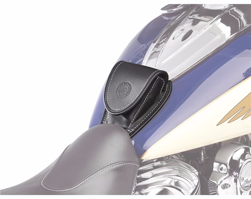 2014-2024 Indian Motorcycle Genuine Leather Tank Pouch – Black 2880142-01