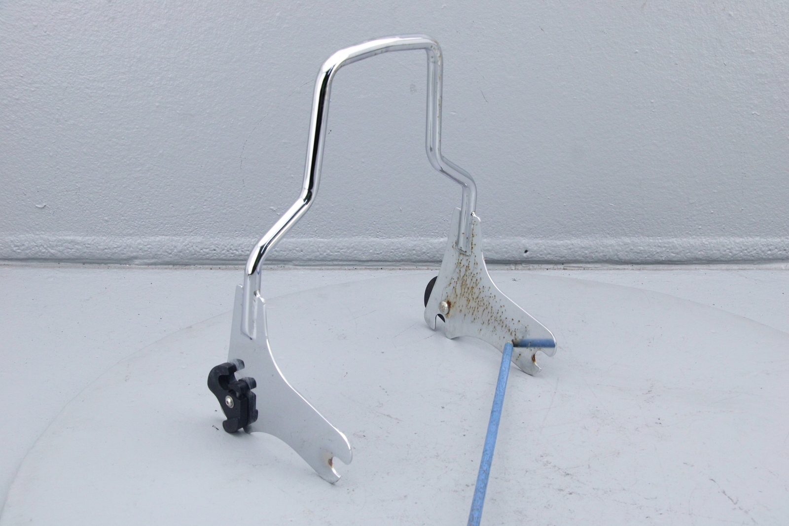 2001 Harley Road King Back Rear Passenger Backrest & Docking Hardware CHROME