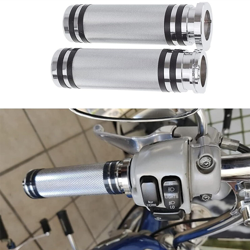 1″ 25mm Knurled Handlebar Hand Grip For Harley Touring Road Glide Dyna Softail