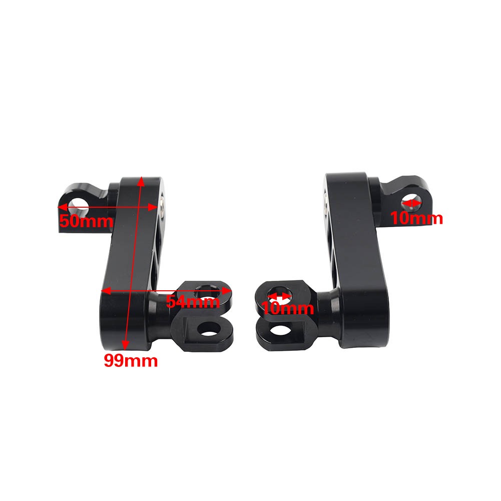 Black Foot Peg Mount Extensions For Harley Sportster XL883 XL1200 Softail Dyna