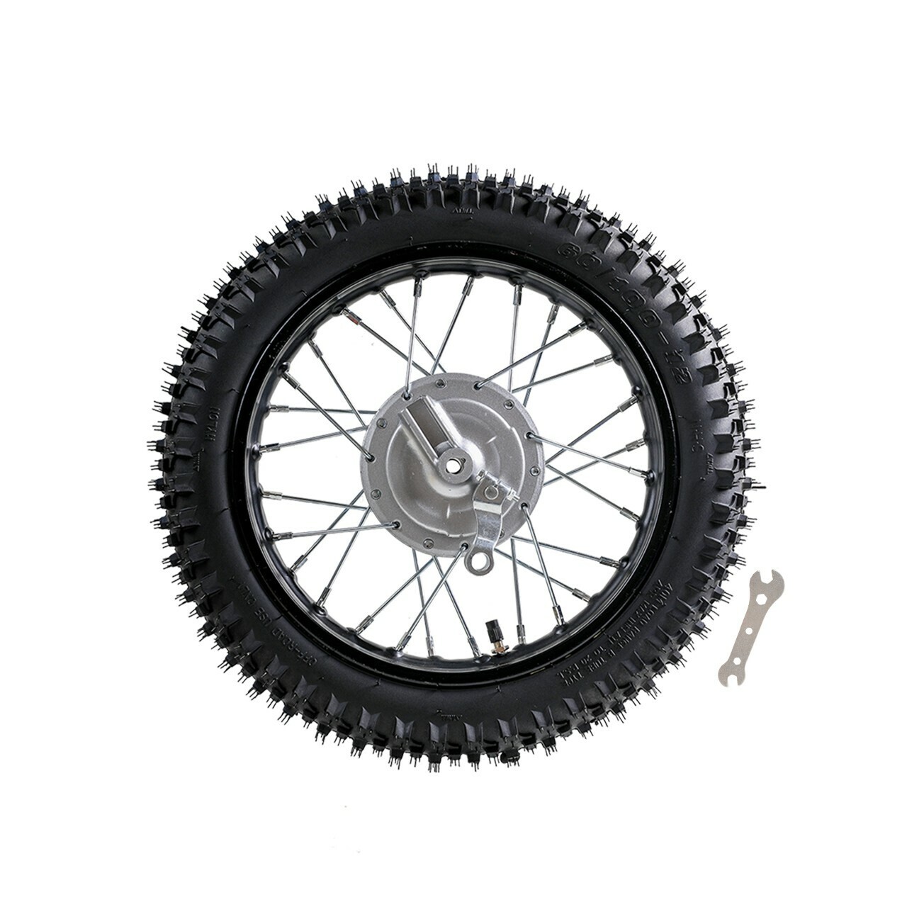 for KLX110 KX65 XR70 Dirt Bike 1.4X12 Front Wheel 60/100-12 Tire Rim Drum Brake