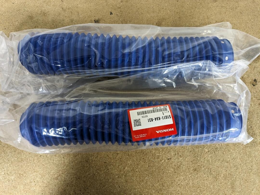 NEW OEM BLUE FORK BOOTS HONDA CR 125 250 500 XR 350 400 125R 250R 500R 480R