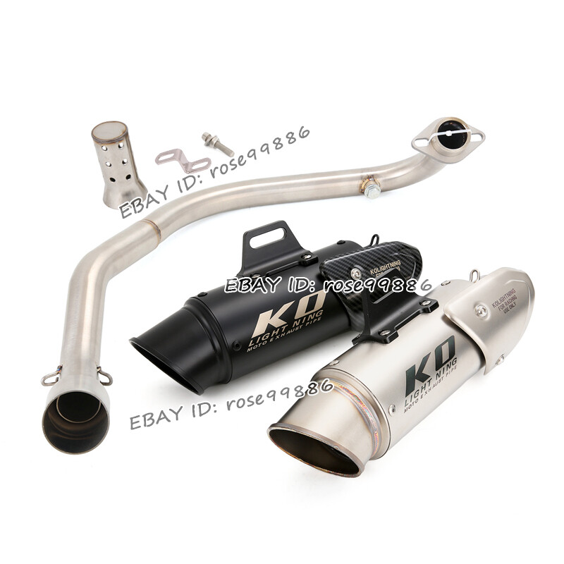 For CF-MOTO ST Papio 125 Motorcycle Tips Exhaust Front Link Pipe Black Mufflers