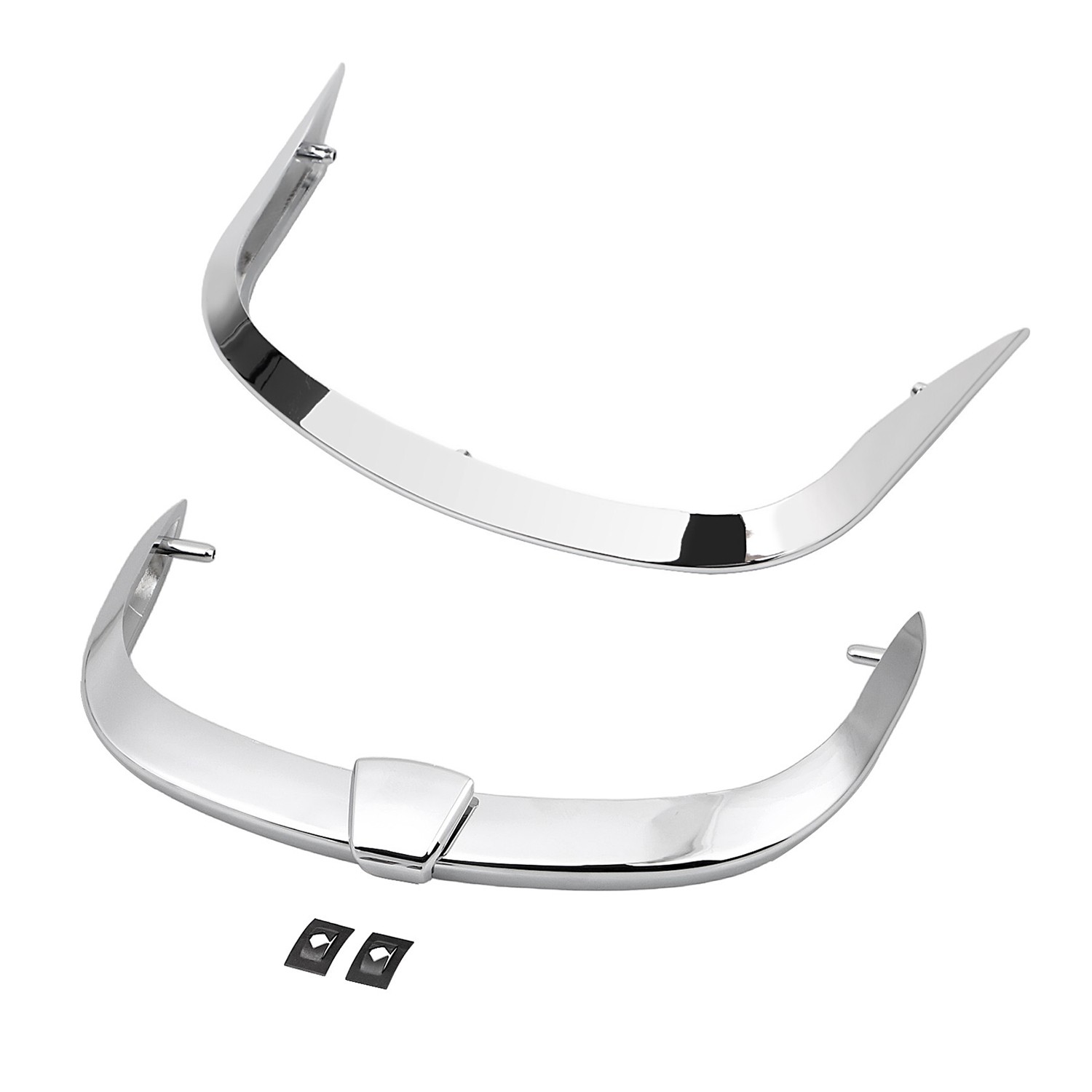 Chrome Front Lower +Rear Fender Tip Trim Fit For Harley Heritage Classic Deluxe