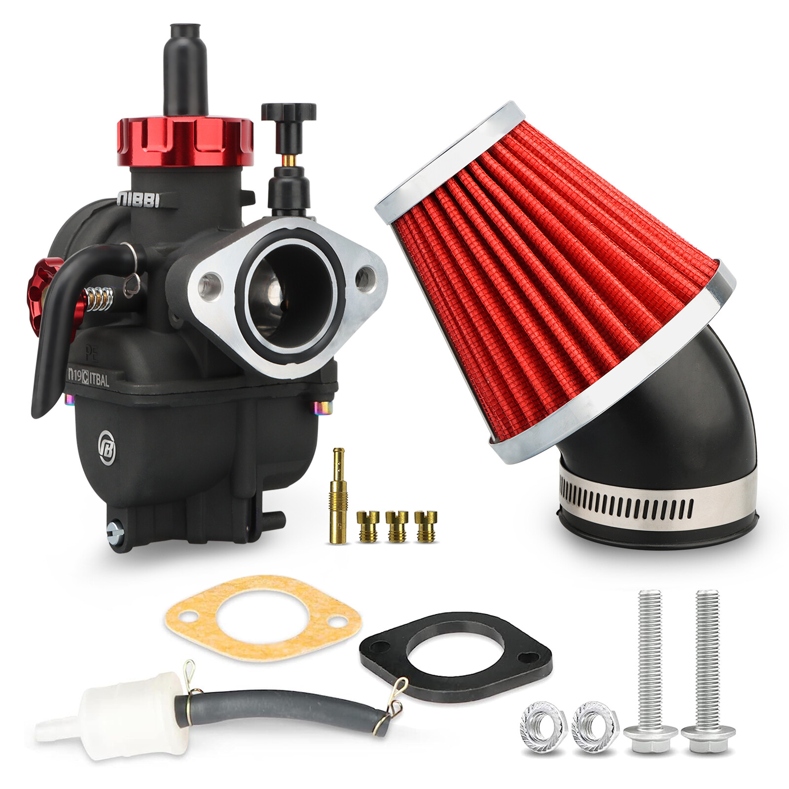 NIBBI PE 19mm Flange Racing Carburetor Kit For 110cc 125cc Pit Dirt Bike SSR CRF