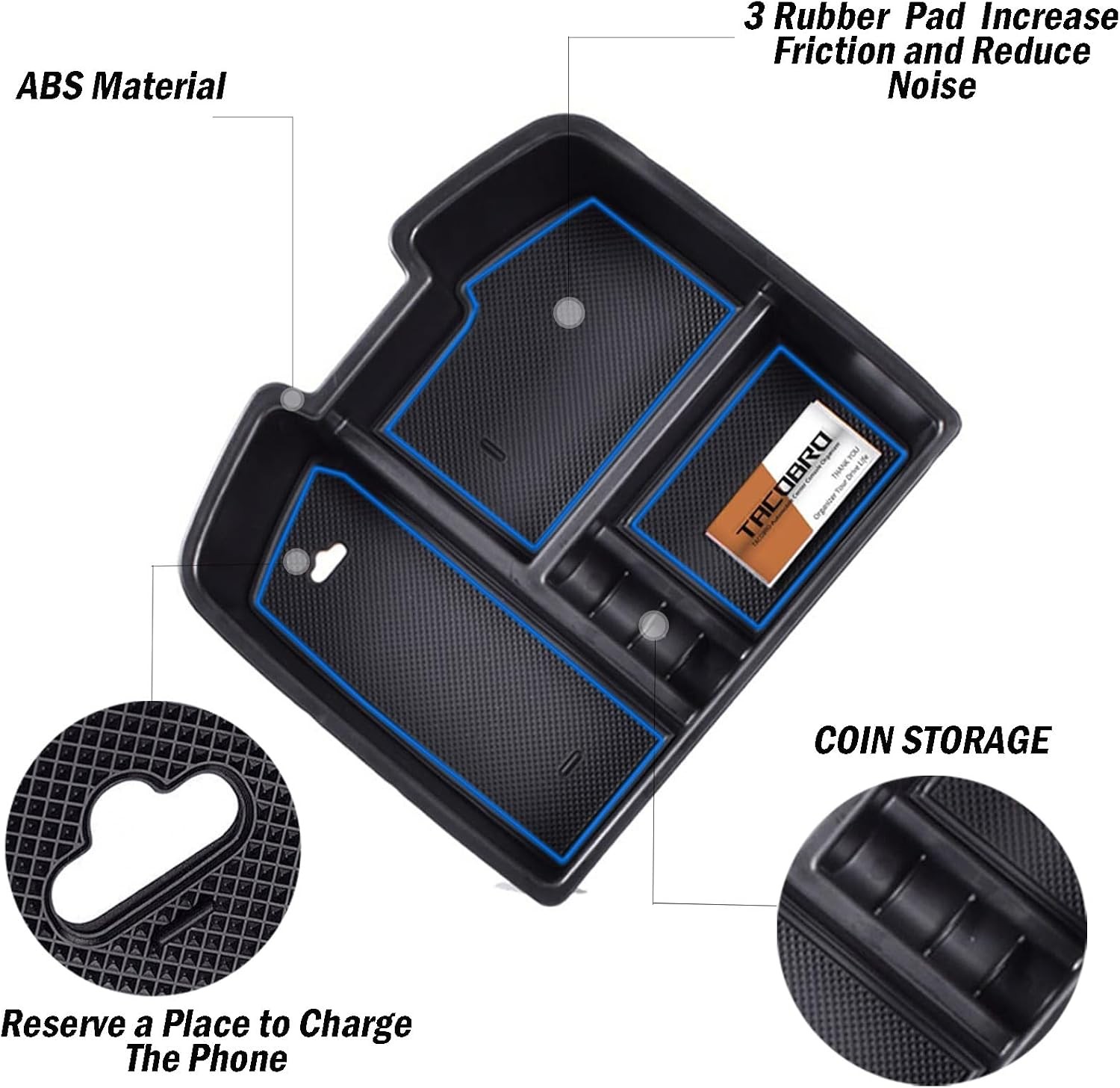Center Console Tray 2007-2014 Sierra Silverado Yukon Suburban Tahoe AColor: blue