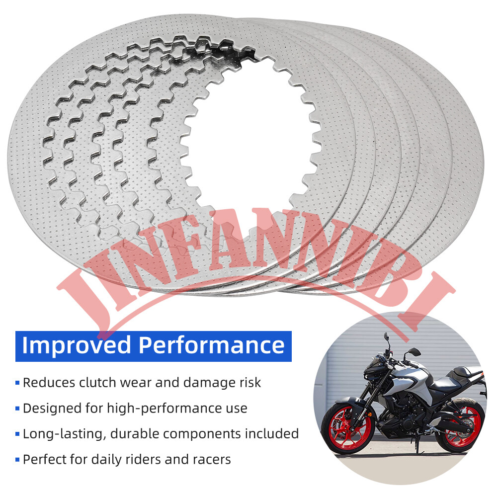 Clutch Friction Plates Kit & Spring for Yamaha R3 YZFR3 YZF-R3 MT 03 2015-2024