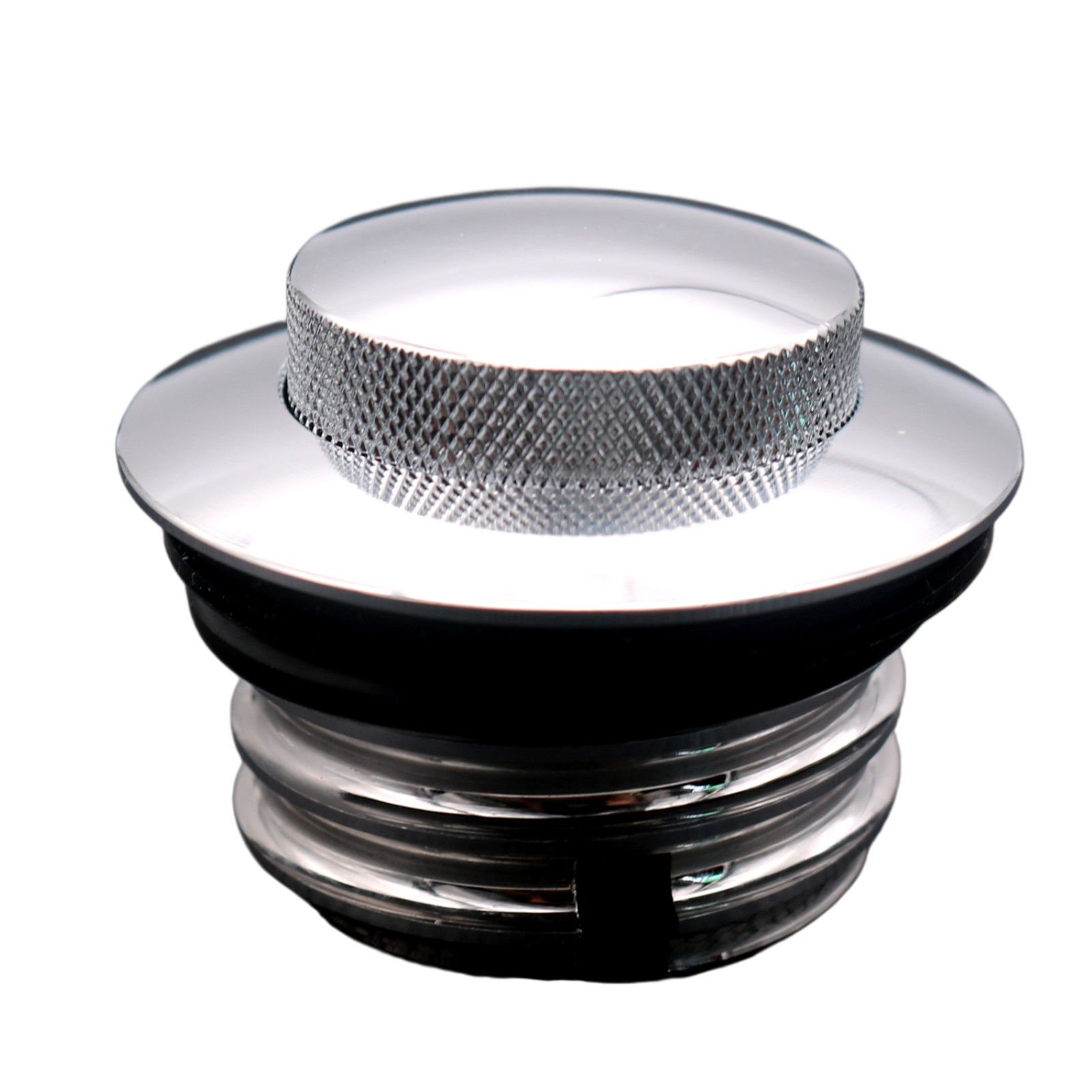 Chrome Pop-Up Fuel Tank Gas Cap Cover For Harley Dyna Electra Glide Road King