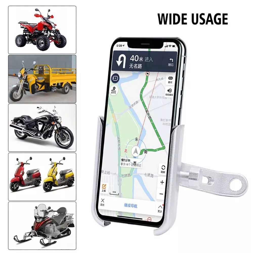 Motorcycle 360° Phone Holder Suitable For 22-30mm diameter round handlebar