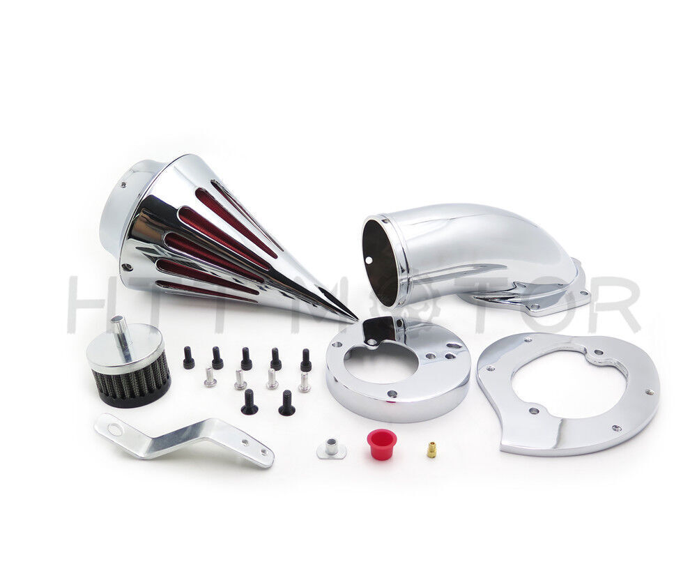 Spike Air Cleaner Intake Filter Kit For Honda Vtx1300 Vtx 1300 ’03-’09 Chrome