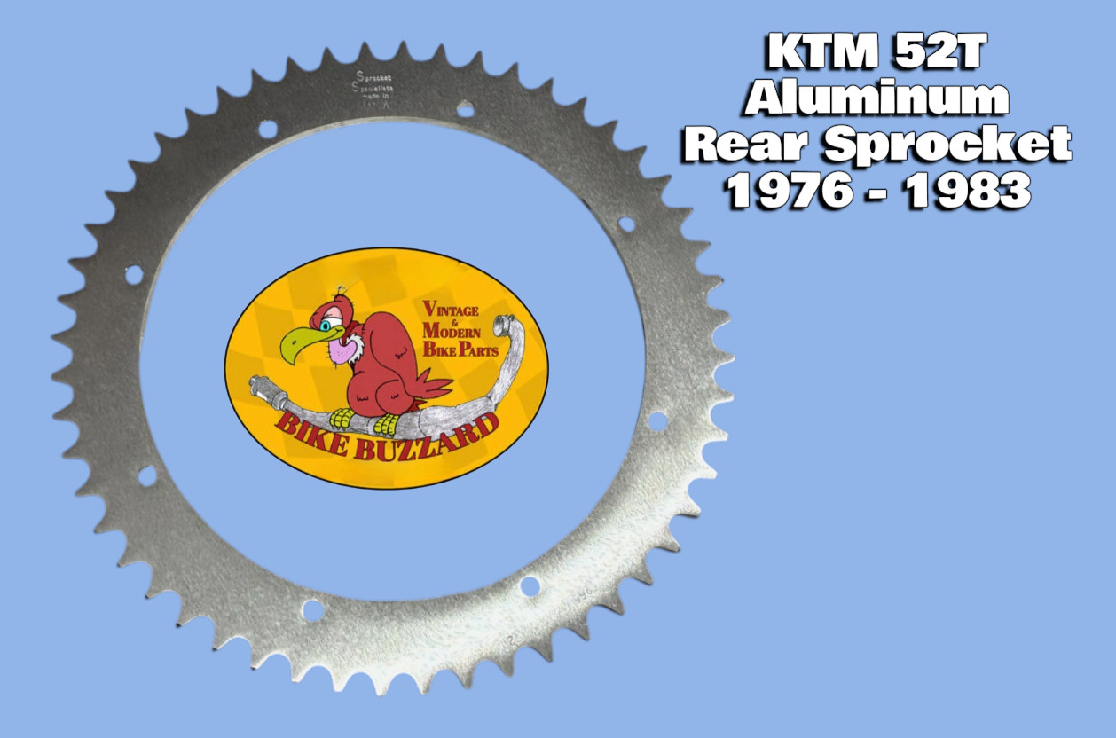 KTM Aluminum Rear Sprocket 52T 250 420 495 500 Models 1984 – 1990 NEW!