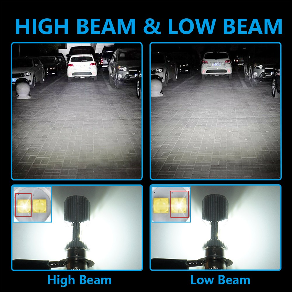 P15D ATV LED Headlight Bulbs Motorcycle High/Low Beam Kit 6000K Bright P15D-25-1