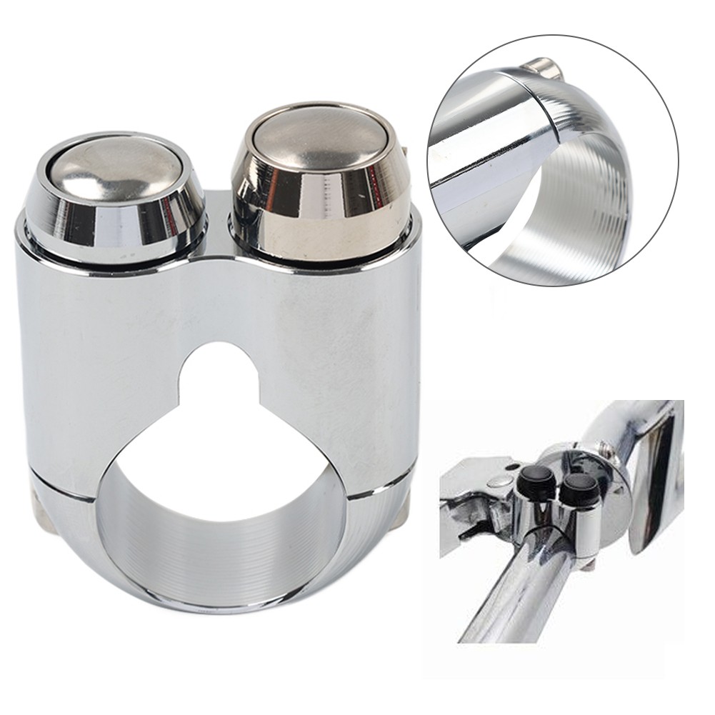 1″ Handlebar Switch 2 Button Horn Light Control For Harley Dyna Chopper Chopper