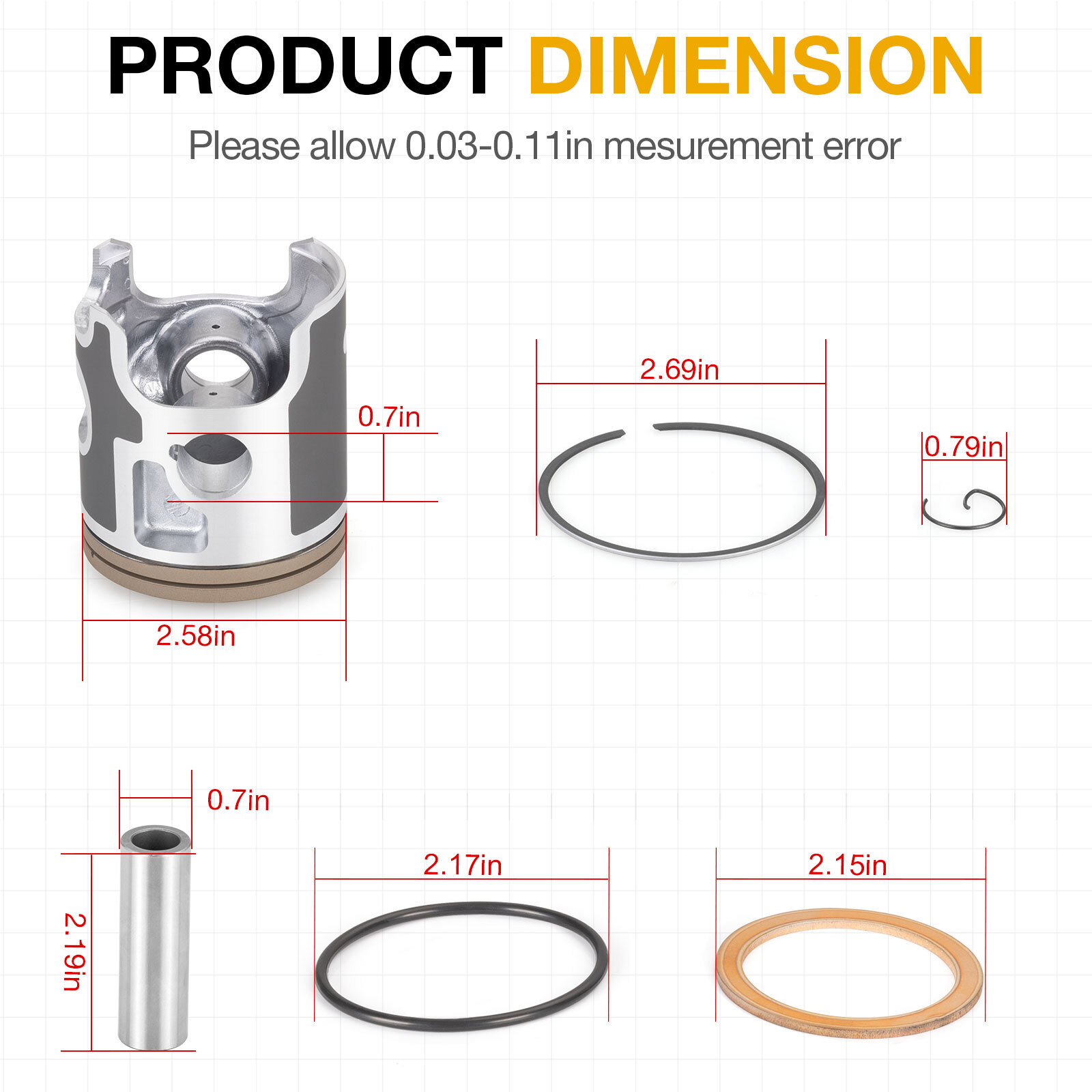 Top End Rebuild Kit STD 66.4mm Piston + Ring + Gasket For Kawasaki KX250 1993-03
