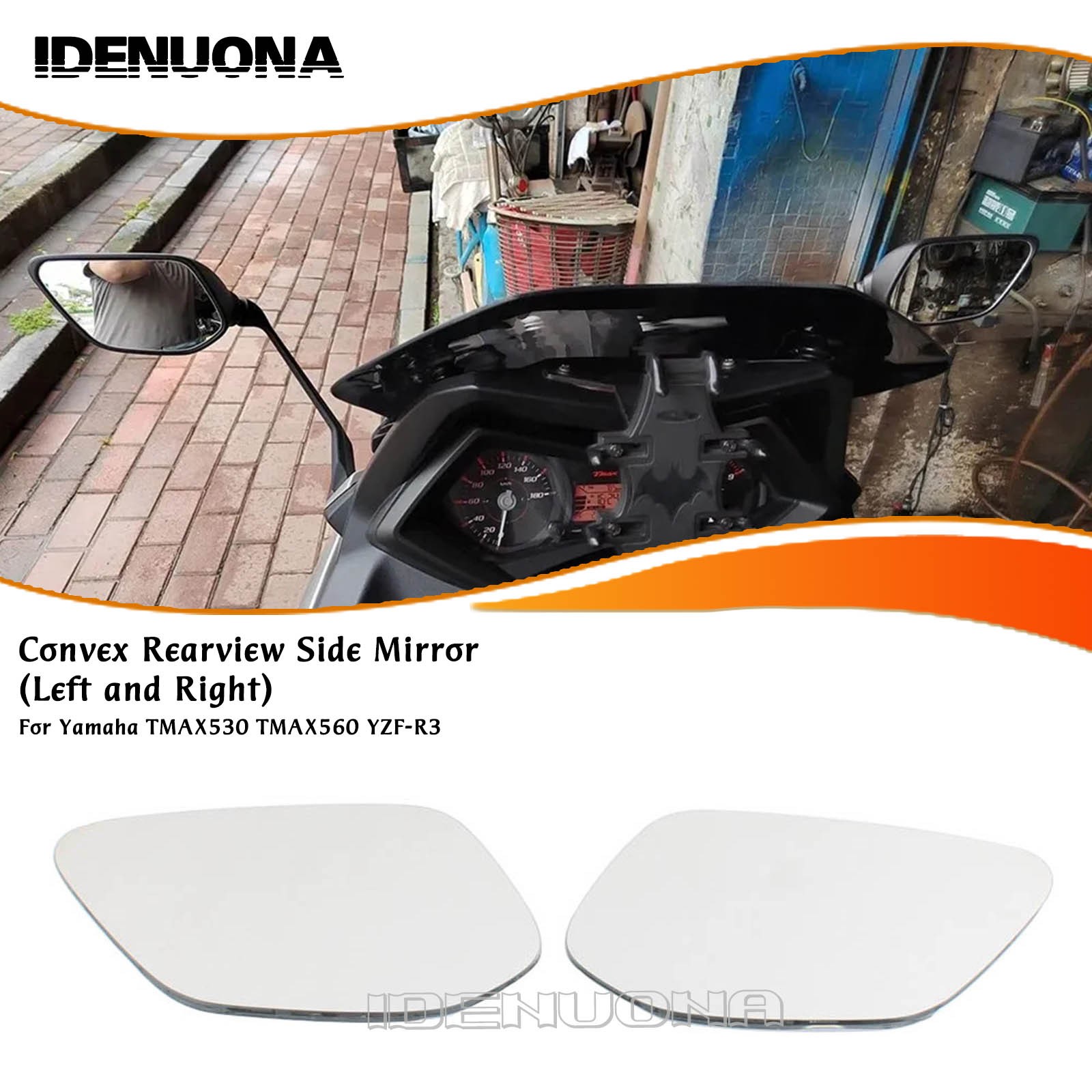Convex Mirror Rearview Mirrors Lens For Yamaha T-MAX 560 TMAX 560
