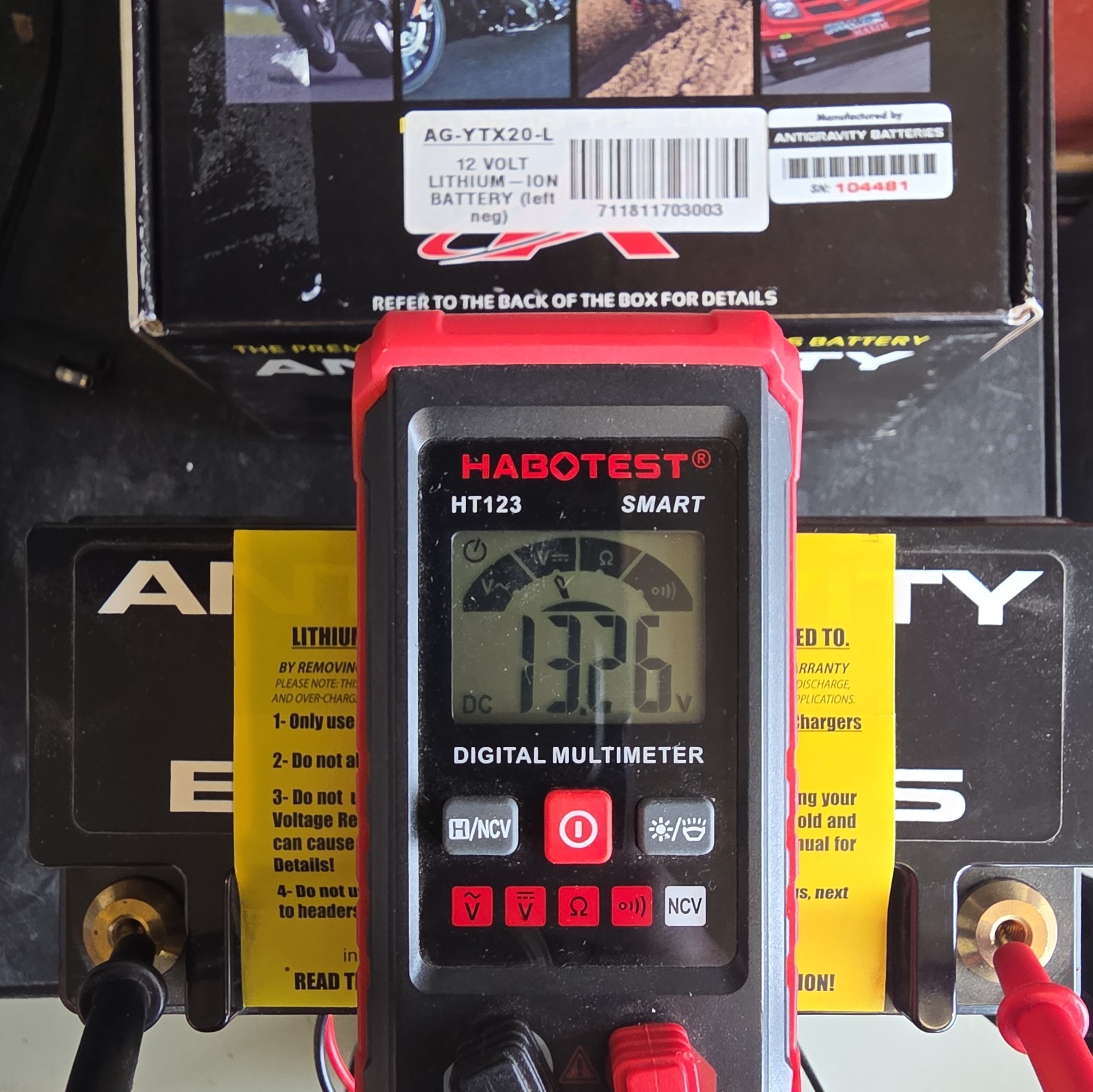 ANTIGRAVITY BATTERIES Extreme Power Lithium Batteries AG-YTX-20L YTX20L R pos