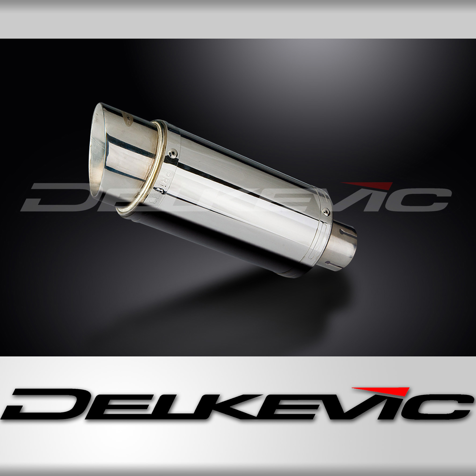Delkevic Slip On 9″ Oval Carbon Motorcycle Exhaust Muffler With Strap