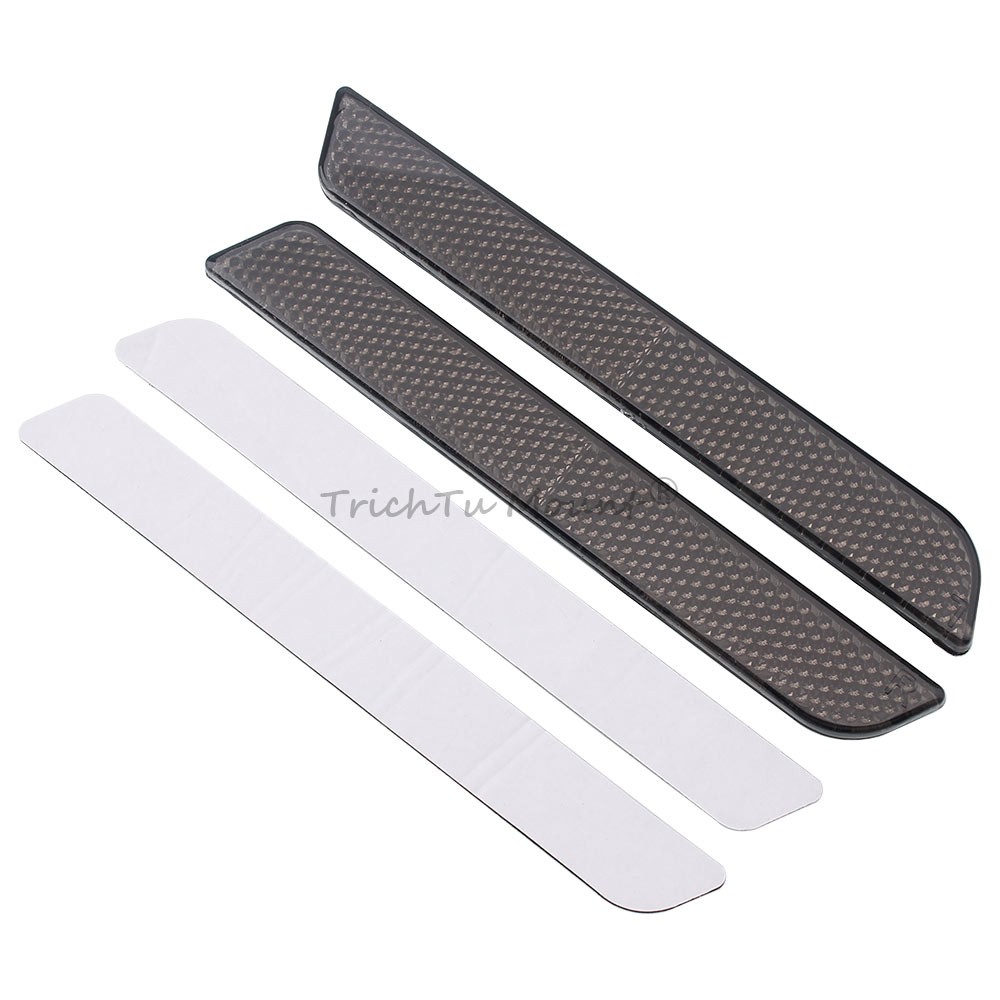 Smoked Saddlebag Guard Reflector For Harley Latch Covers 1996-2013 Touring Glide