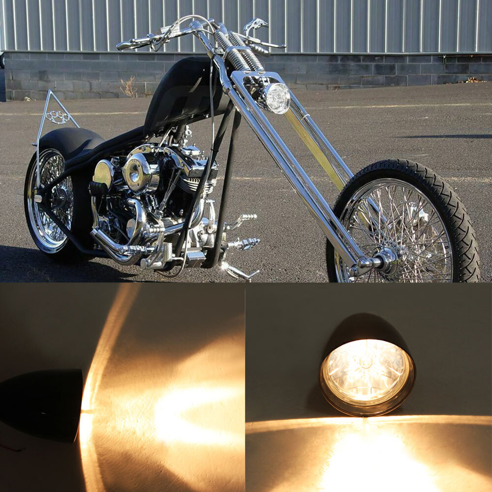 Chrome / Black Headlight Lamp Assembly fit for Sportster XL1200 Dyna Big Twins