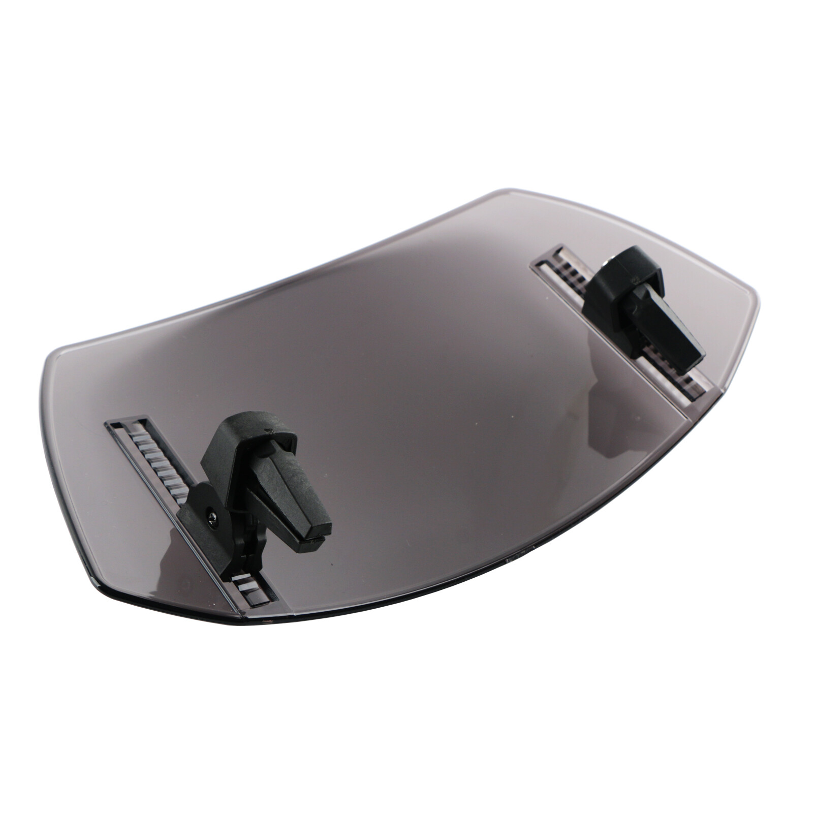 US Smoked Motorcycle Windshield Clip On Wind Screen Deflector Extension Spoiler