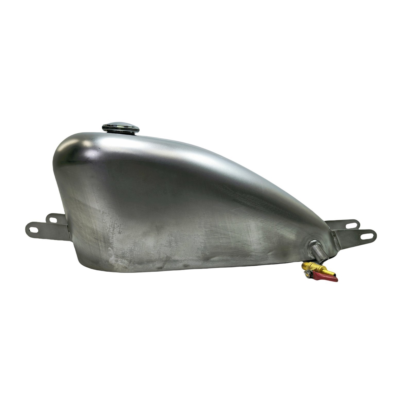 Petrol Gas Fuel Tank With Oil Cap For Harley Dyna 2004-2006 2005 Silver 12L