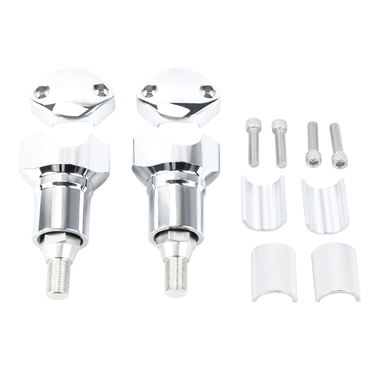3″ Tall Chrome Risers Clamp for Harley Softail Springer Cross Bones FLSTS FXSTS