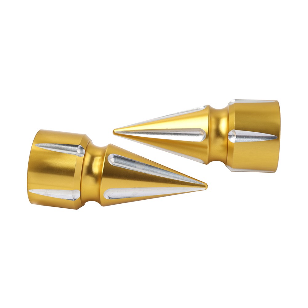 Front Axle Cap Nut Cover 3.6″ Inch Golden For Harley Softail 07+ Dyna 08+ Street