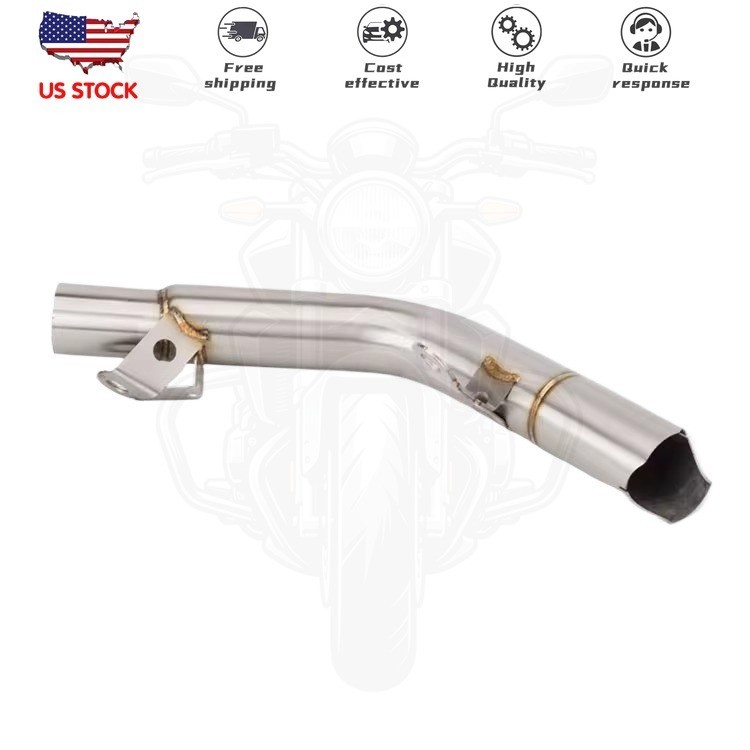 For Suzuki GSXR600 GSXR750 11-26 Exhaust System Mid Pipe Slip On Silvery Muffler
