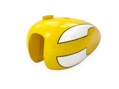 Fit For Triumph T140 Yellow & White Painted Steel Petrol Fuel Gas Tank
