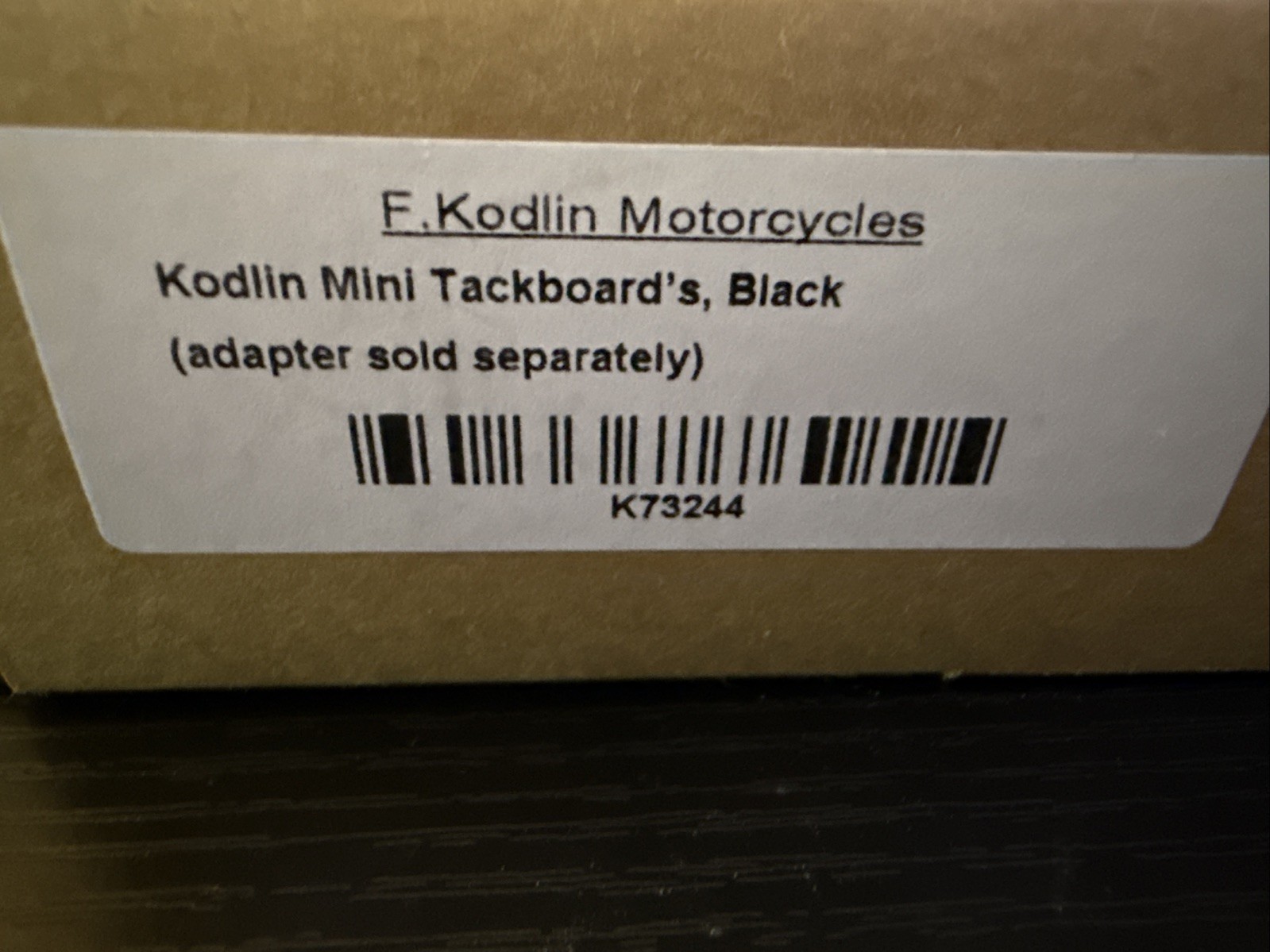 Kodlin Motorcyles Black Mini Trackboards – K73244