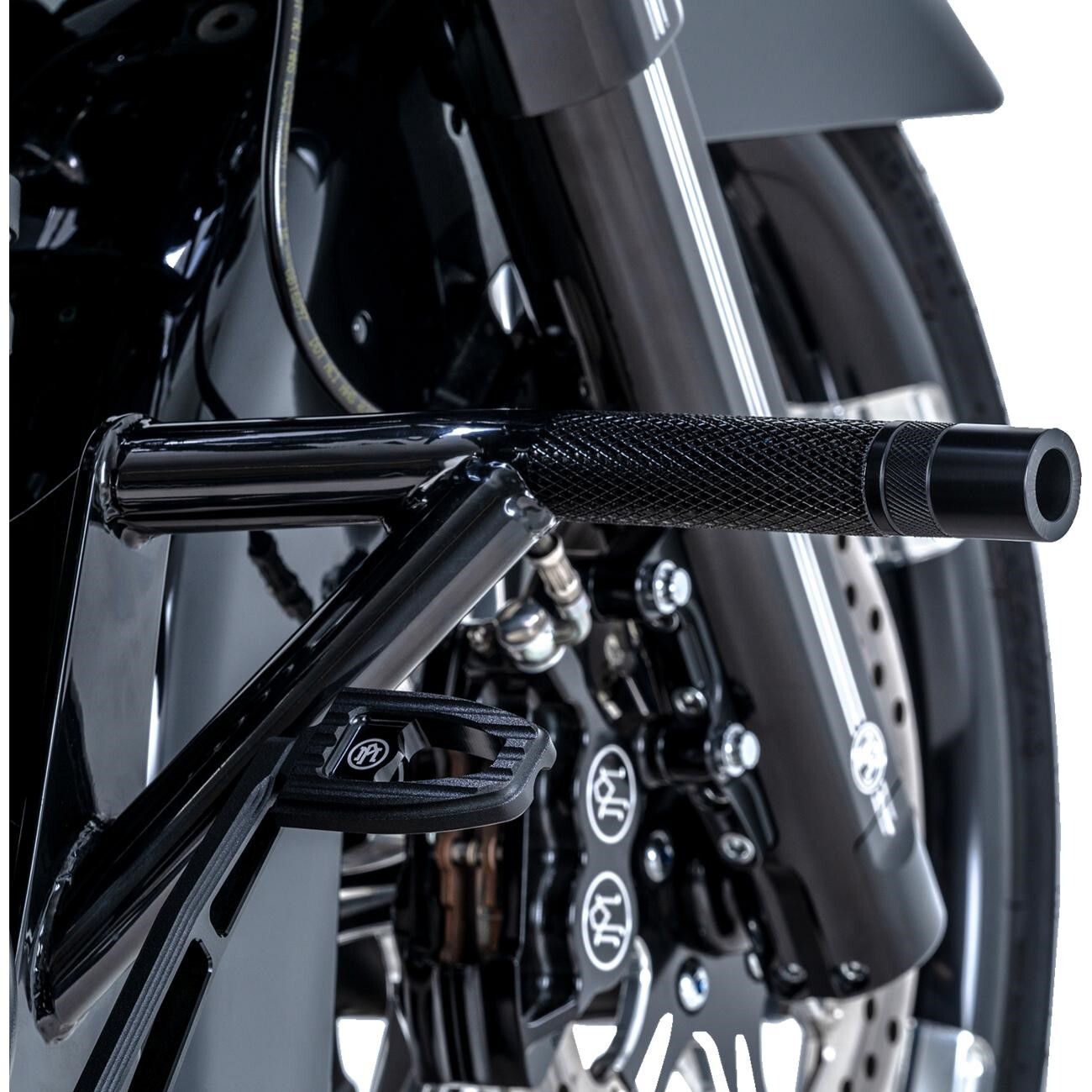 14-24 for Harley FLHP BURLY BRAND Front Brawler Kit Sub Assembly Black Touring