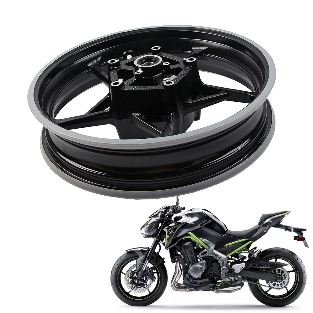 17×3.5″ Tubeless Front Wheel Gloss Black for Kawasaki Ninja 650 Z650 Z 900 17-24