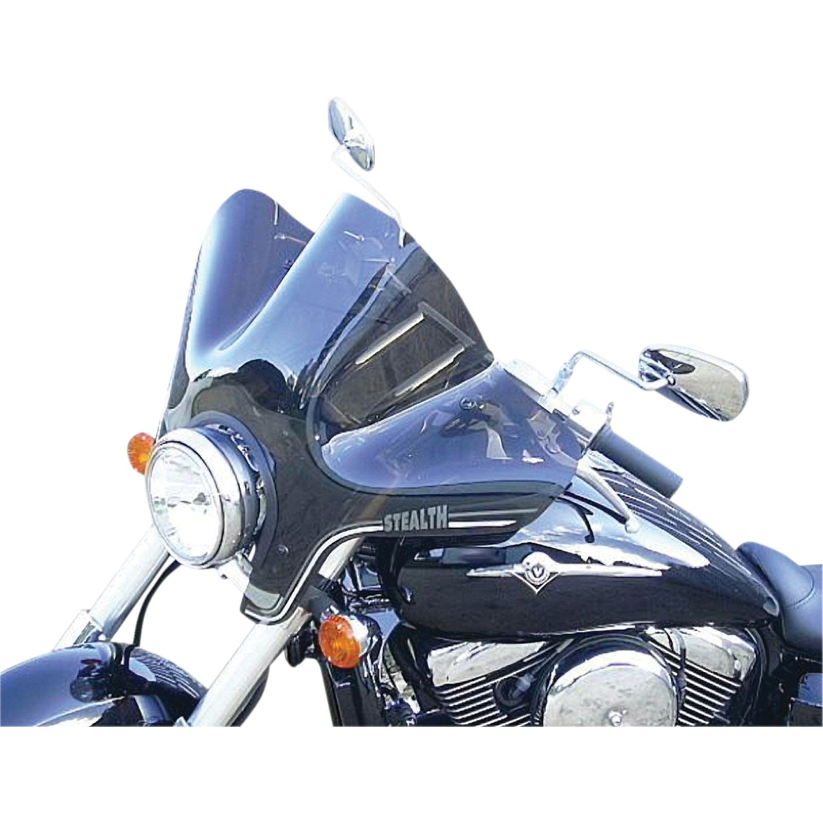 SS-20 Stealth Windshield Dark Smoke 14″x30″ for 1″ Handlebars SS-20-T