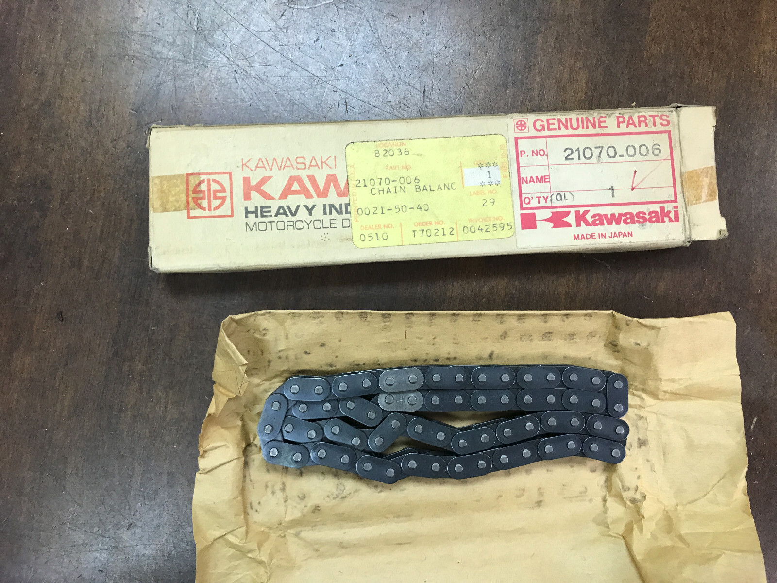 OEM NOS CHAIN BALANCER 1974-1978 KAWASAKI KZ400 21070-006