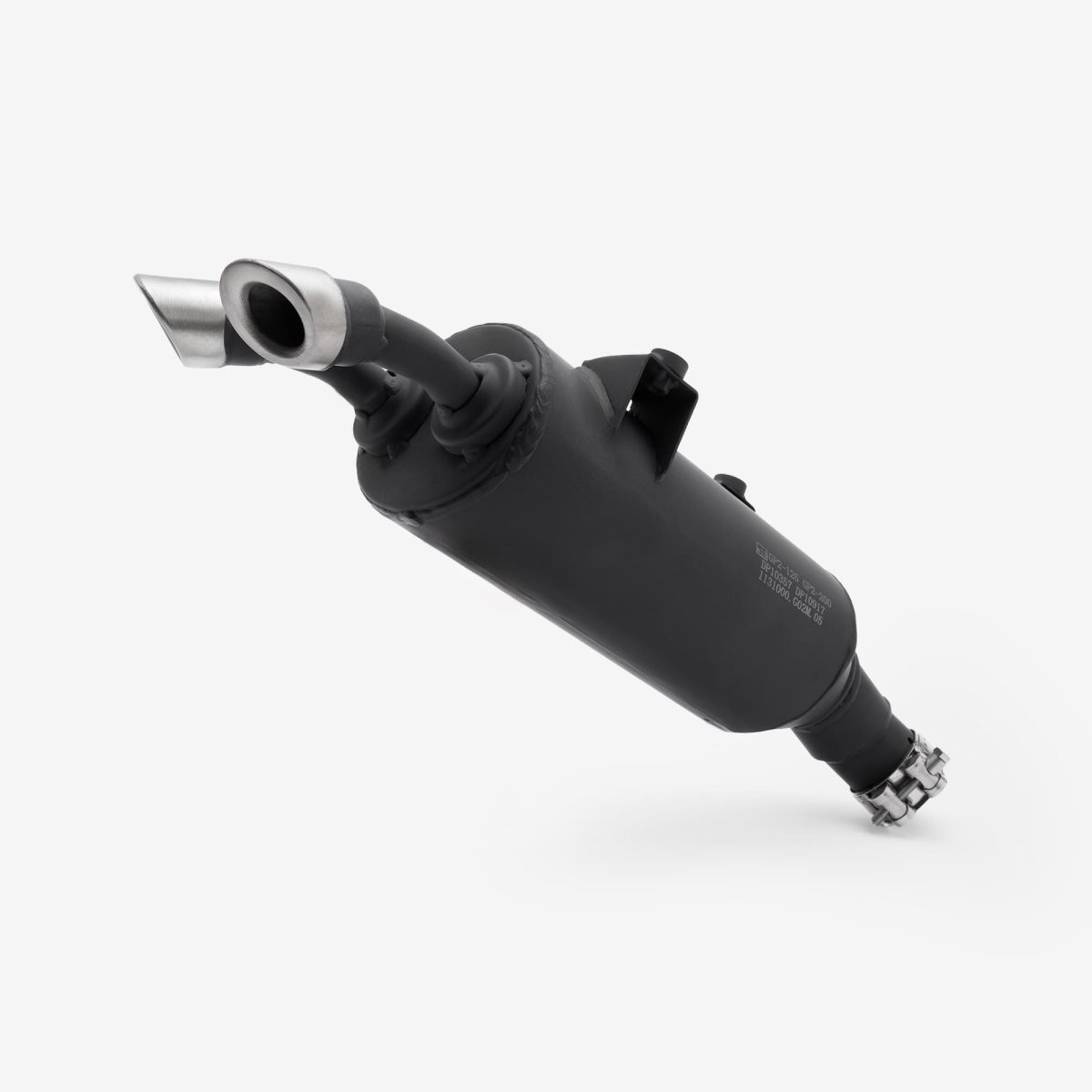 Exhaust Silencer Black Easy to Replace Polished Street Motorcycle Slip-On Unit