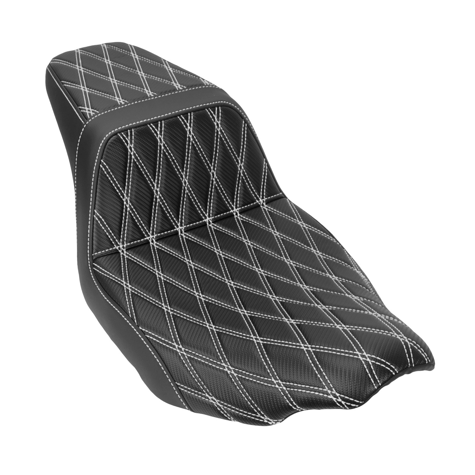 Driver Passenger Seat White Stitching For Harley 2023-2025 CVO Road Street Glide