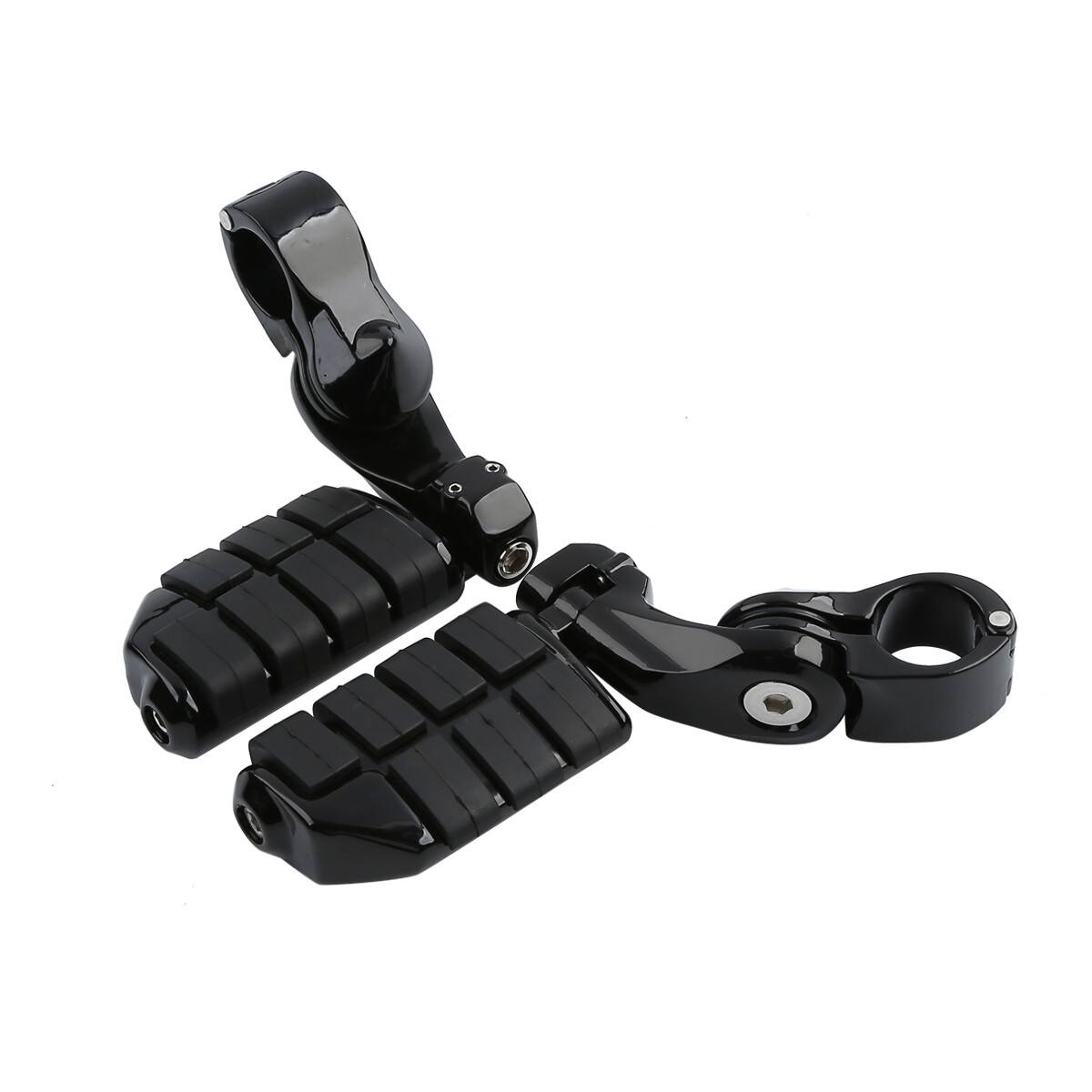 1.25″ 32mm Adjustable 1-1/4” Short Foot Peg Footrest Mount Clamps Engine Guards