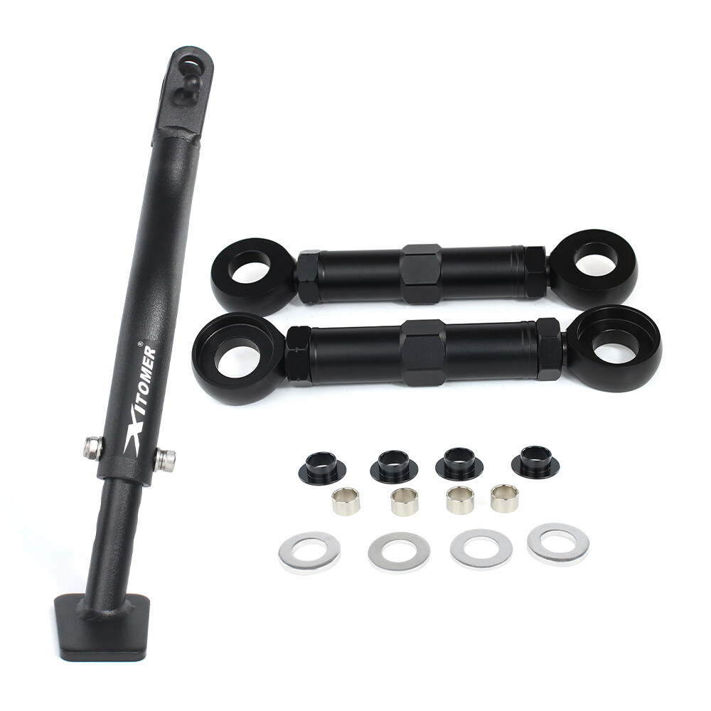 Adjustable Kickstand & Lowering Link Fit For Kawasaki KLR650 2008-2018 2022-2024