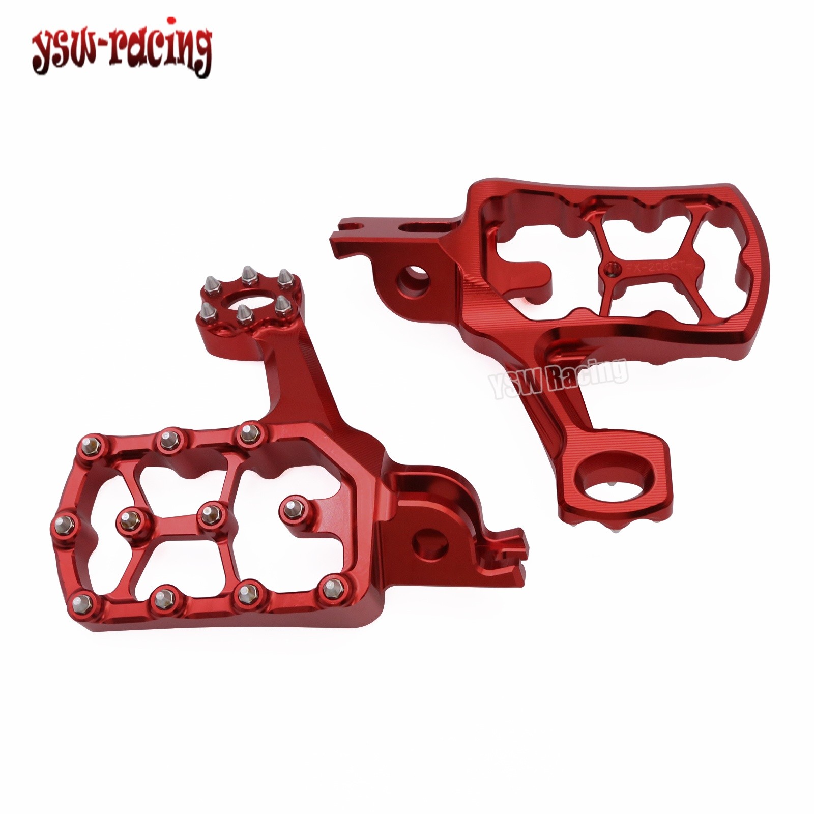 For Honda CRF250RX CRF450RX 2017-2022 Extended Footpeg Footrest CNC Aluminum Red