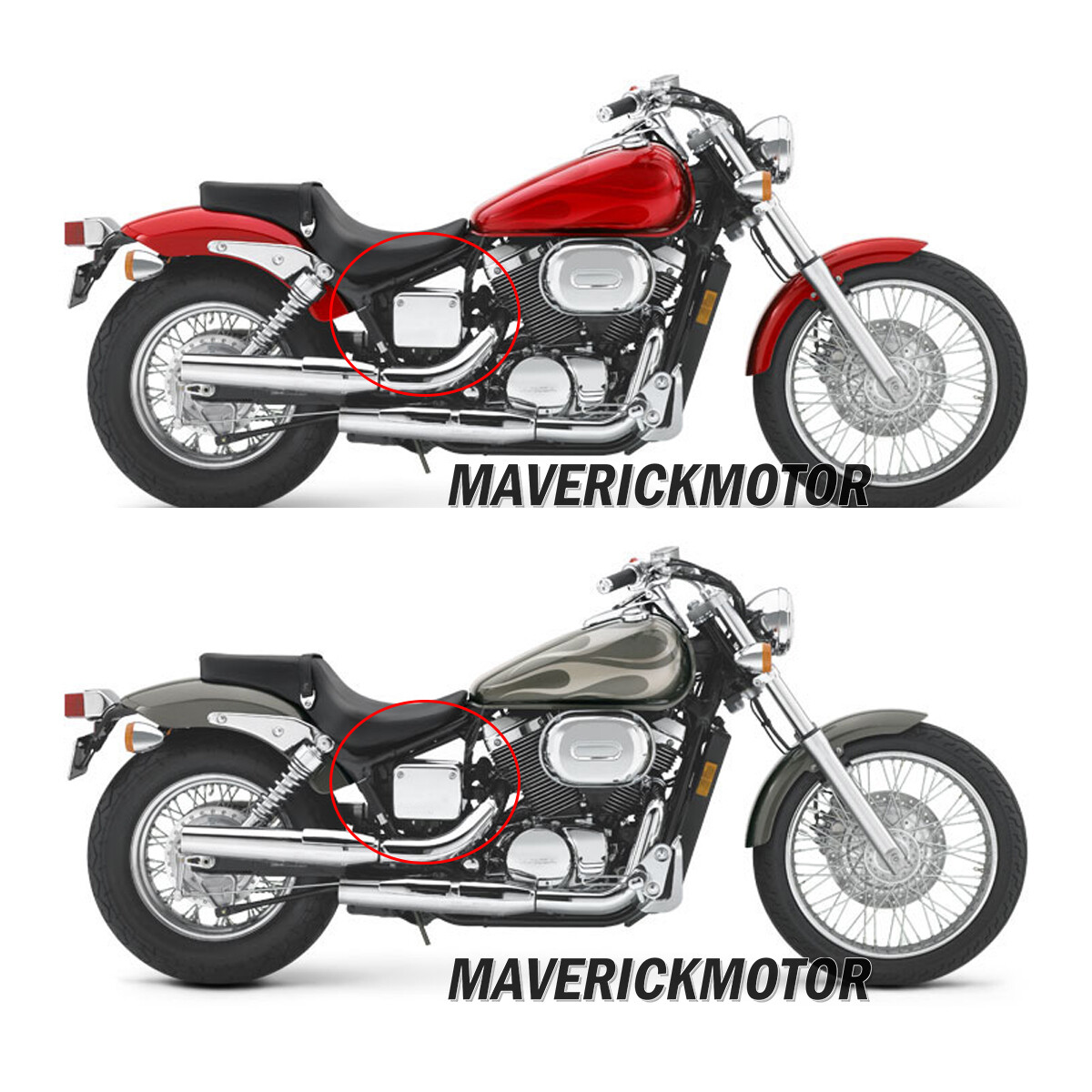 Side Battery Covers For Honda Shadow Spirit VT 750 750DC 2000 – 2009 Black Widow