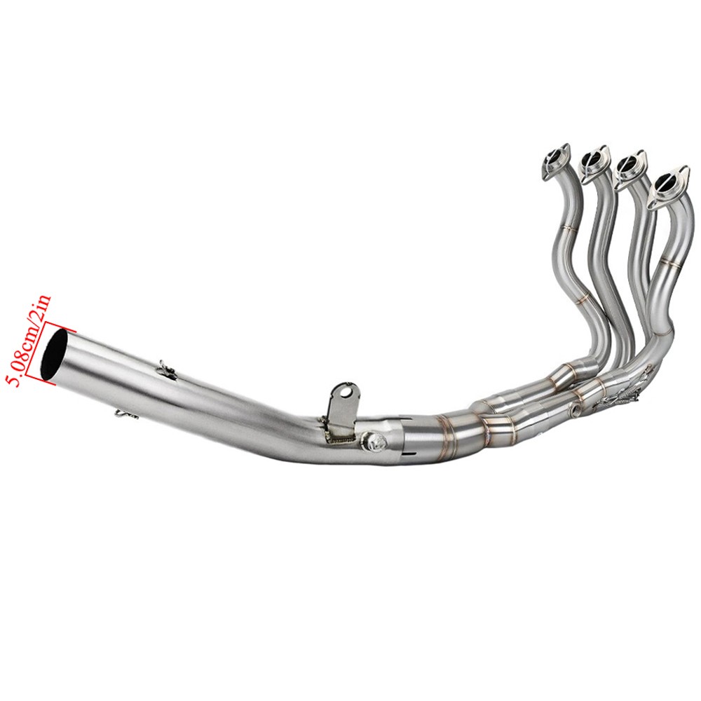 For Kawasaki Ninja ZX6R 2009-2022 Full System Header Exhaust Front Mid Link Pipe