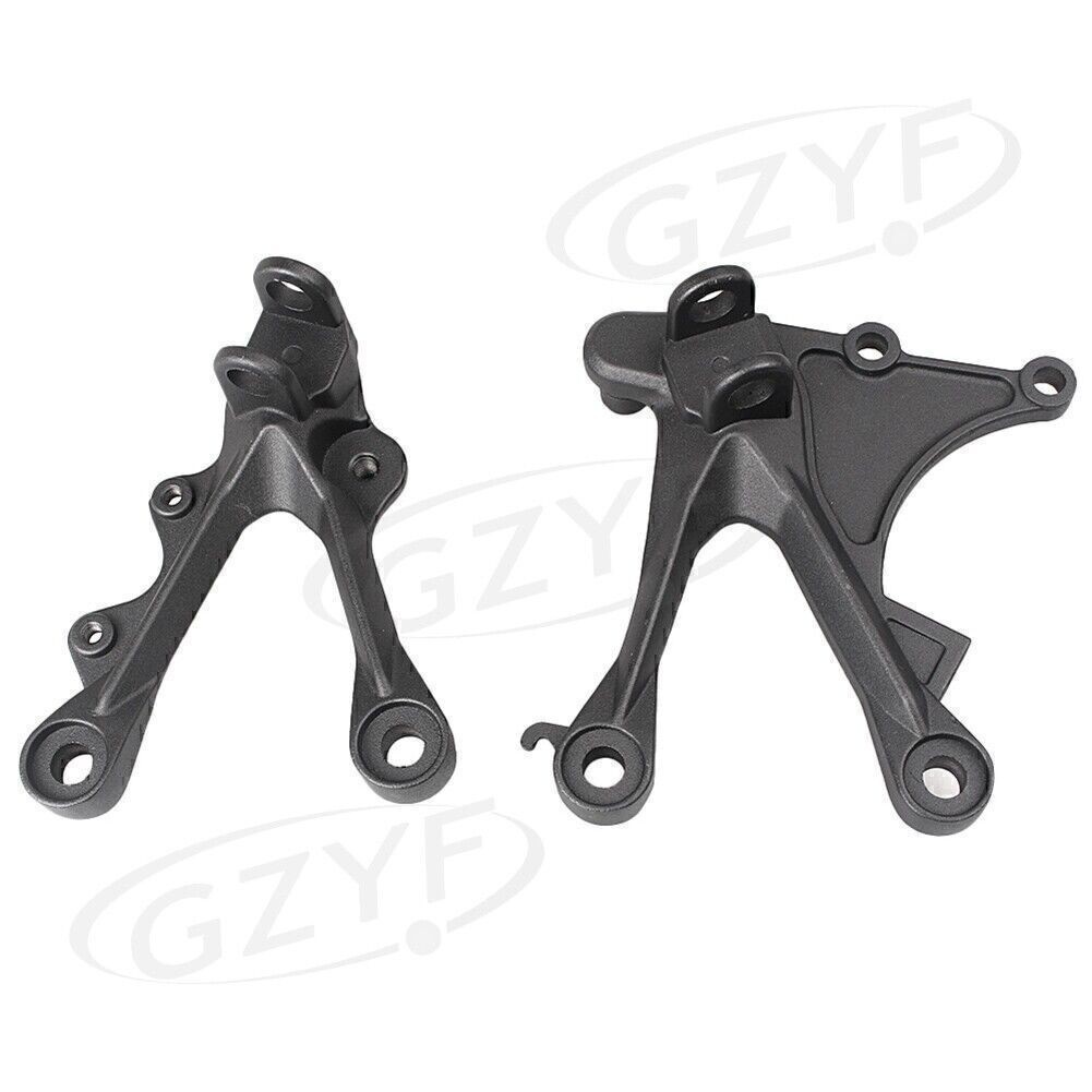 Front Footpegs Footrests Bracket Kit Fit Kawasaki Ninja ZX6R 05-08 Driver Rider